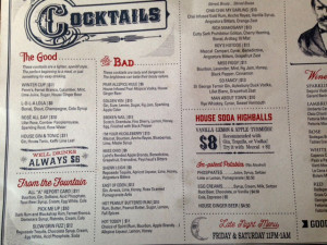 Barbaro Pizza Cocktail Menu